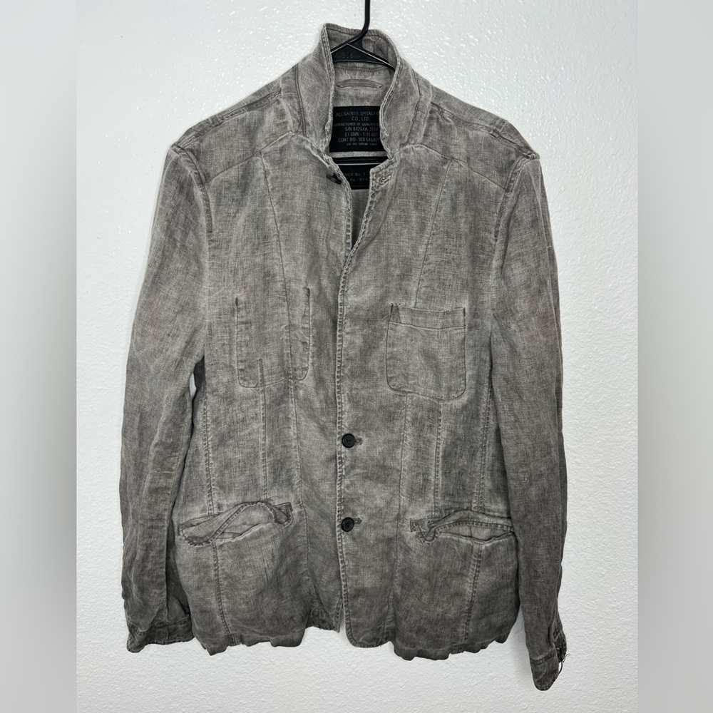 Allsaints Spitalfields men’s linen coat xl